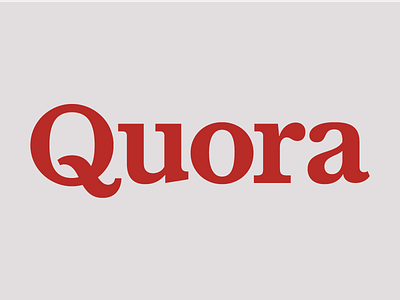 Quora's New Logo baskerville brand logo minimal q quora red serif type typography wordmark