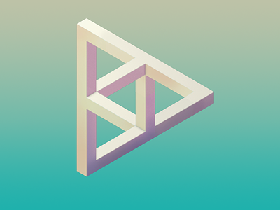 Optical Illusions Study I 3d c4d illusion isometric monument valley optical pastel pink purple teal triangle