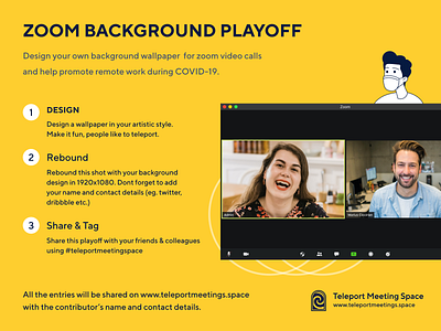 Zoom Background Playoff artwork background community corona virus covid 19 illustration illustrators playoff video call video conference wallpaper zoom app
