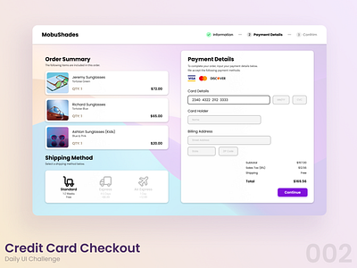 Credit Card Checkout Screen design graphic design ui ux website