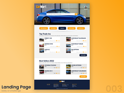 CarMart Landing Page design graphic design ui ux website