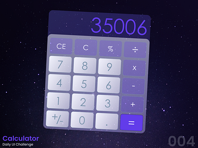 Purple Space Calculator design graphic design ui ux