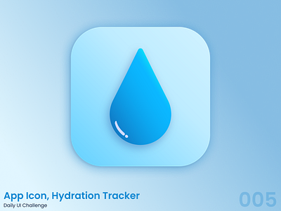 App Icon, Hydration Tracker app design graphic design icon logo