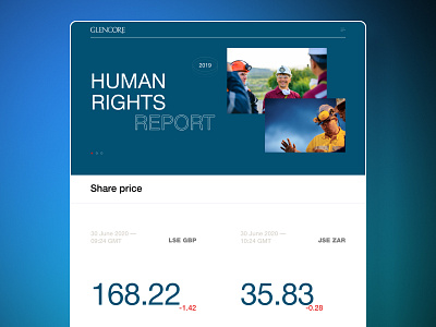 Redesign of the Glencore website