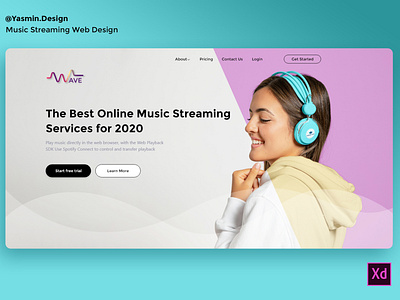 music streaming web design