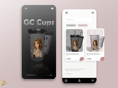 GC Cups adobe illustrator coffee cup cups design industrial design presentation design product design