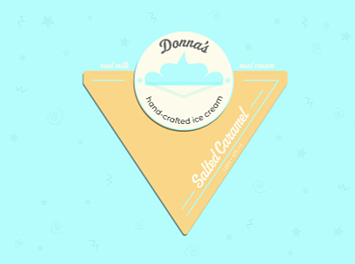 Donna's Ice Cream branding design icon illustration logo typography vector