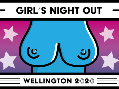 Girl's Night Out III 2020 boobs illustration magnet pop art sticker sticker design vector