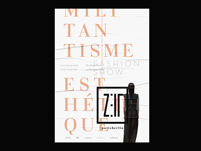 Event Poster "Zeit" fashion fashion label fashion logo fashion poster fashion show logodesign poster poster design typographic poster typography