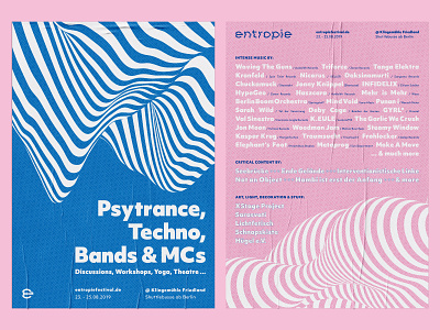 Posters for entropiefestival branding corporate design corporate identity cultural culture festival lineup music festival poster poster design visual identity