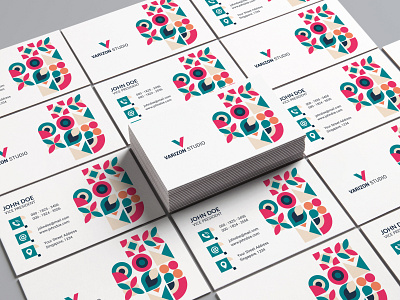 Business card - Visiting Card brand brand identity business card business card design business card template businesscard colorful corporate branding corporate identity creative design cymk logodesign pattern photoshop print design print ready psd template trending design typography visitingcard
