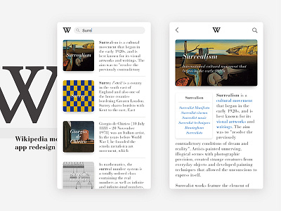 Wikipedia moblie app redesign