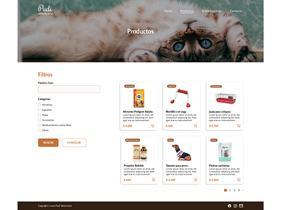 Website "Pudi". Challenge 1 #30daysofwebdesign. Product section