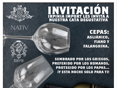 Irpinia Wines invitation branding design graphic design marketing