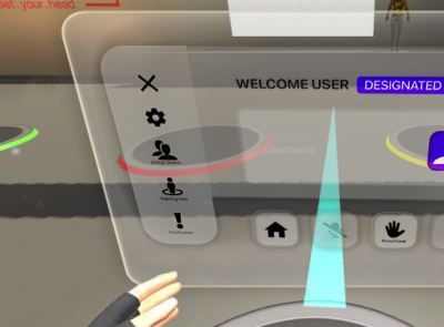 VR project UI design