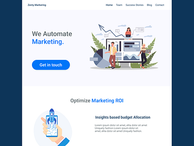 Marketing Agency design ideation landing page marketing agency marketing site ux