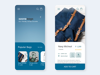 Eco-friendly bag eCommerce ecofriendly ecommerce ideation ui ux