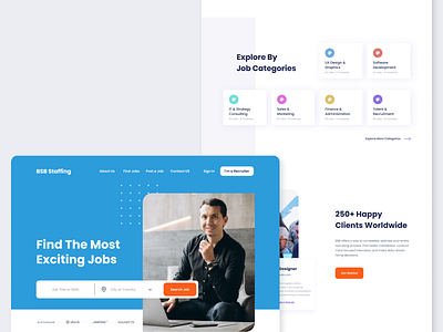 Staffing Agency Website agency website design ideation job board ui ux