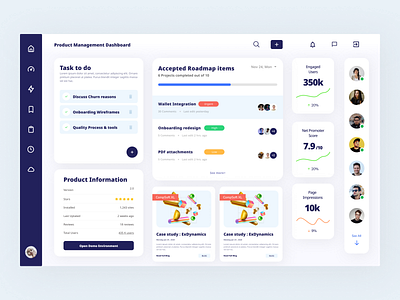 Product Management Dashboard dashboad design ideation saas ux