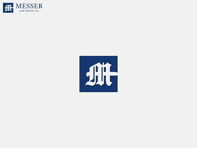 Messer Law Monogram Logo branding design flat illustrator logo monogram vector