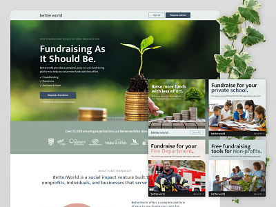 Fundraising Platform // Landing Page + Ads ads landing page ui ux web design