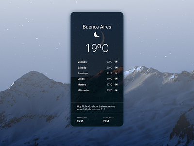 Weather design mobile mobile ui moon ui weather weather app weekly