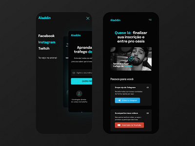 Landingpage Aladdin - Mobile design mobile ui ui uidesign ux ux ui uxdesign