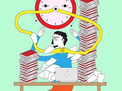 Time Management clock evil eye illustration time time management