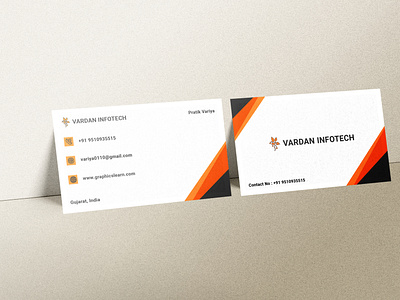 Orange and Grey Business Card
