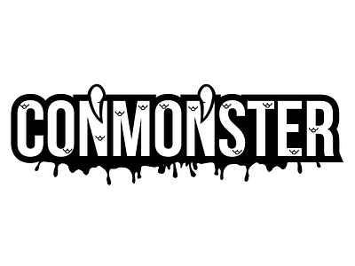 Conmonster logo conventions logo monster network social