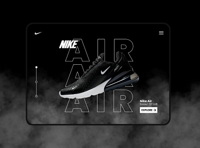 Nike landing page concept app branding dailyui dark design dribble illustration landing landingpage mobile nike nike air shoes trending ui uidesign uiux web web design website