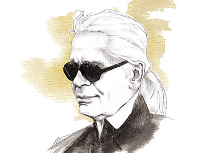 Fashion Designer Portrait - Karl Lagerfeld