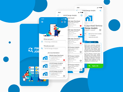 Find Jobs Apps Concept app branding design flat graphic design icon mobile app mobile app design mobile ui ui ux web