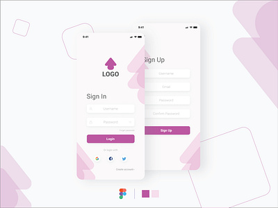 Simple Login Page Apps Concept