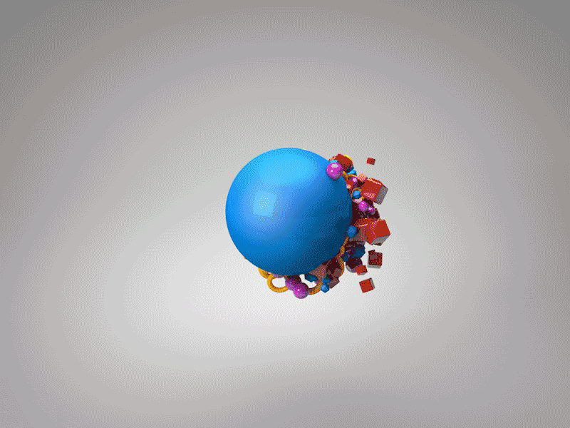 Abstract GIF abstract animate animated gif animation 2d c4d cinema4d gif loop shapes sphere square