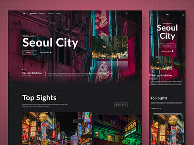 Seoul - City Travel Guide Landing Page