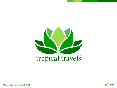 tropical travels branding dayagraphics design illustration logobrand logobranding logotype minimal travel travels tropical vector