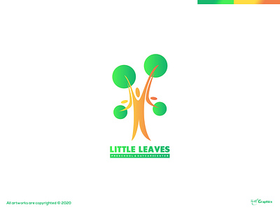 Little leaves logo concept branding dayagraphics design flat illustration illustrator logobrand logobranding logotype minimal vector