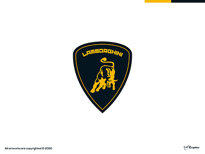Lamborghini Logo Rebrand branding dayagraphics design illustration lamborghini logo logobrand logobranding logotype vector