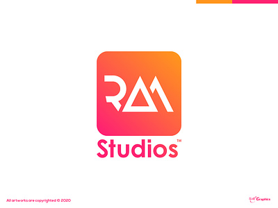 ram studios branding dayagraphics design event branding illustration illustrator logo logobrand logobranding logotype minimal ram studios vector