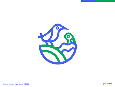 Bird Logo Concept | Buy This Logo bird bird family blue branding dayagraphics design eco green illustration logo logobrand logobranding logotype minimal minimal birds logo nest logo