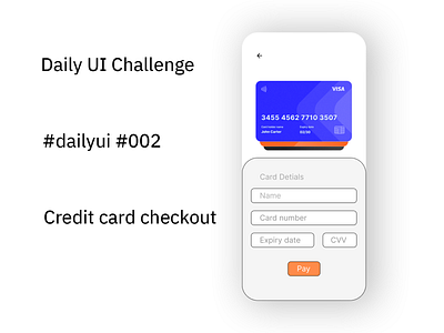 Daily UI // 002 Credit card checkout daily dailychallenge dailyui ui