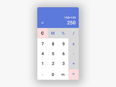 Daily UI // 004 Calculator daily dailyui dailyuichallenge illustration ui uiux