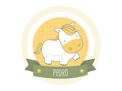 Horse baby cute horse illustration yellow