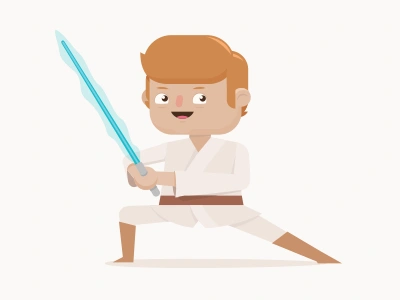 Luke anime cute illustration jedi luke power dark side starwars