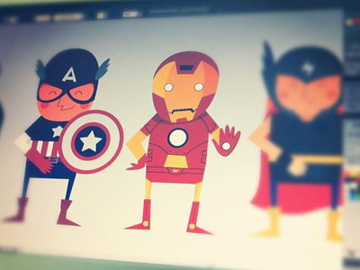 The Avengers america avengers captain color illustration iron man marvel thor