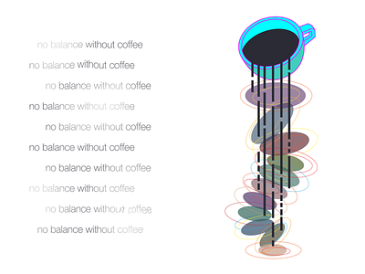 coffee balance abstract coffee illustration vector