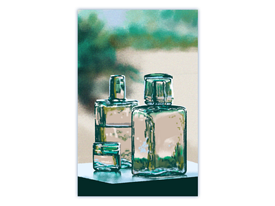 glass glass illustration scene still life