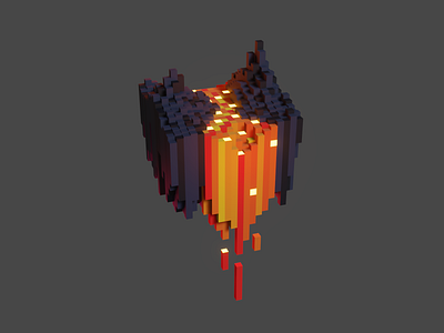 lava 3d abstract blender lava lowpoly volcano