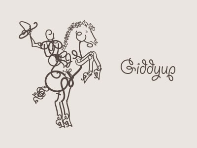 Playing with Letters: Giddyup adobe alphabet cowboy drawing fonts giddyup horse illustration letters play script typefaces